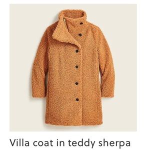 J.Crew Villa Teddy Sherpa Coat size 6 never worn